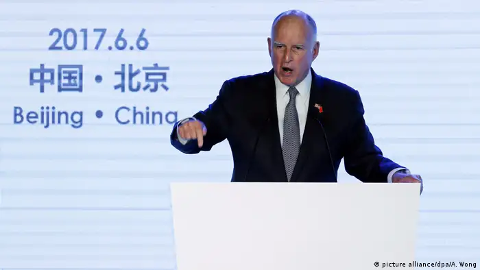 Gouverneur aus Kalifornien Jerry Brown in China