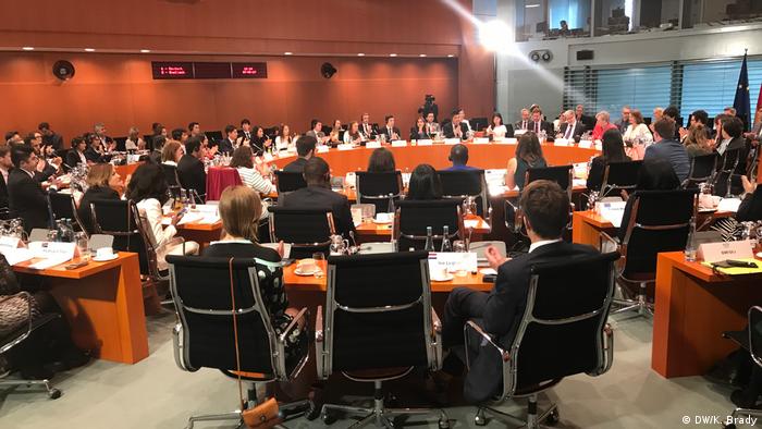 Chancellor Angela Merkel welcomed 68 delegates from 31 countries at the Y20Germany summit