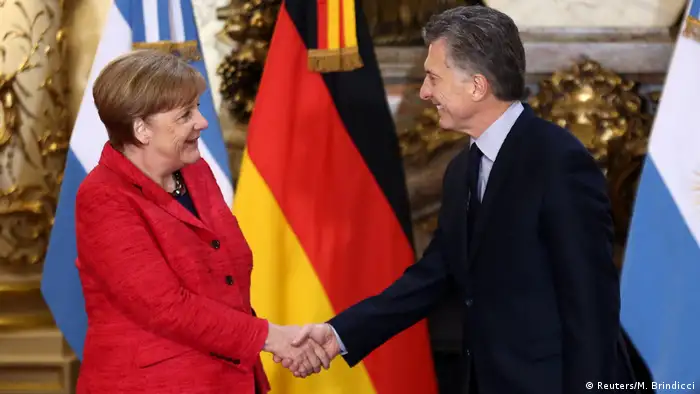 Argentinien Bundeskanzlerin Angela Merkel & Präsident Mauricio Macri (Reuters/M. Brindicci)
