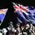 Cricket Fans mit neuseeländischer Flagge