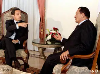 法国总统萨科奇和埃及总统穆巴拉克