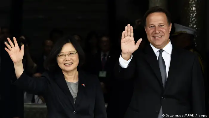 Taiwan Panama Präsidentin Tsai Ing-wen Präsident Juan Carlos Varela in Panama Stadt
