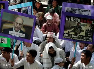 Proteste in Bangkok gegen israelische Angriffe im Gazastreifen