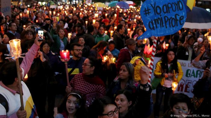 Lehrerprotest in Kolumbien (Imago/Agencia EFE/L. Munoz)