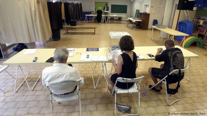 Polling station in France