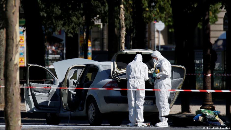 Four arrested after Paris car attack