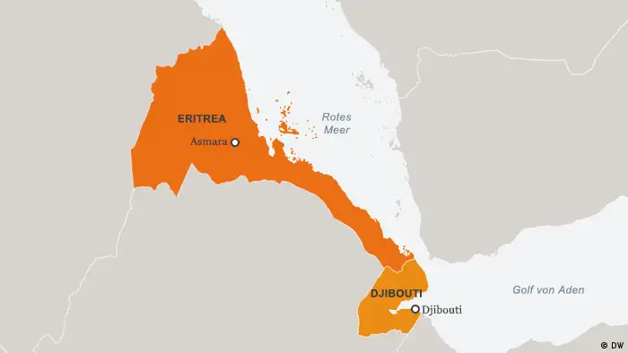 Karte Eritrea Djibouti DEU