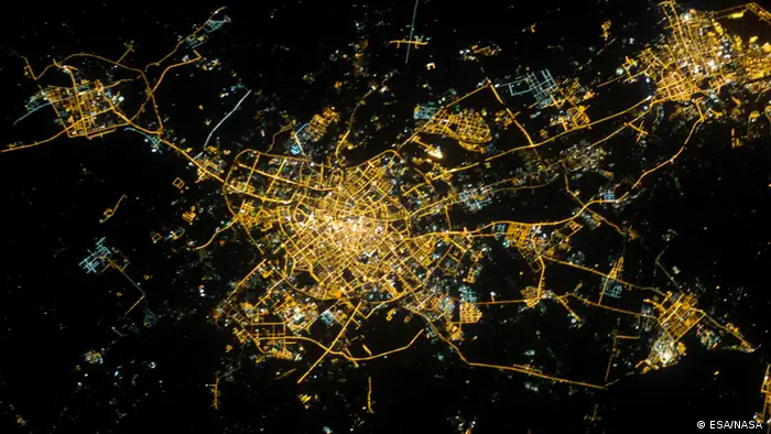 China Satellitenaufnahme der Stadt Tianjin (ESA/NASA )