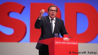 Ο Σρέντερ σε συνέδριο του SPD το 2017
