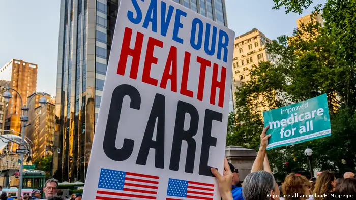USA Proteste gegen die Abschaffung von Obamacare (picture alliance/dpa/E. Mcgregor)