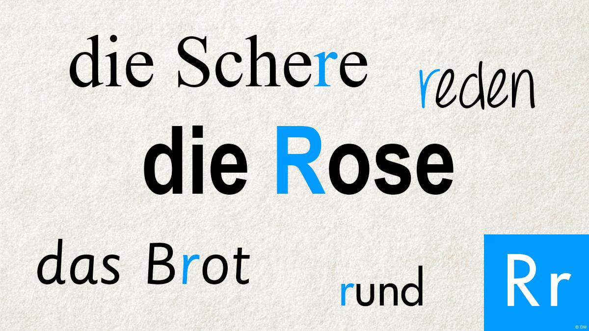 Welches Bild passt zu dem Wort? R r DW Deutsch Lernen