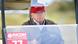 Schottland Trump auf dem Golfplatz Schottland Trump auf dem Golfplatz