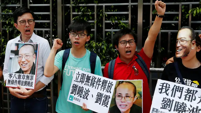 Hongkong Studentenführer Joshua Wong fordert Freilassung von Liu Xiaobo