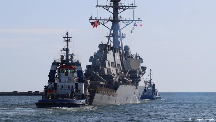 Zerstörer USS Donald Cook vor Gdynia in Polen bei NATO-Übung