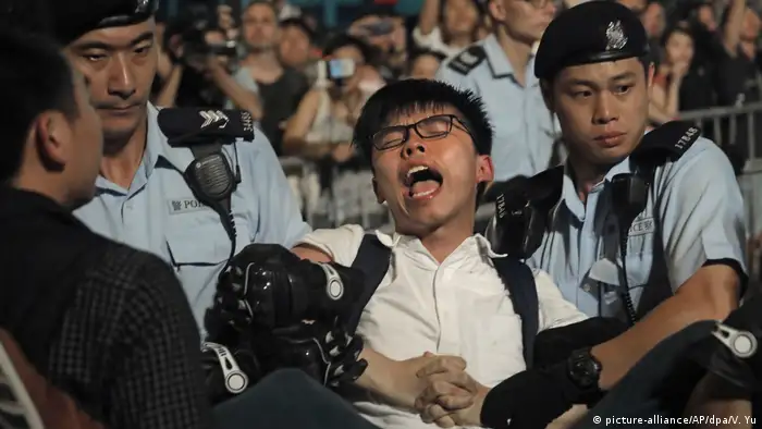 China Joshua Wong in Hongkong festgenommen