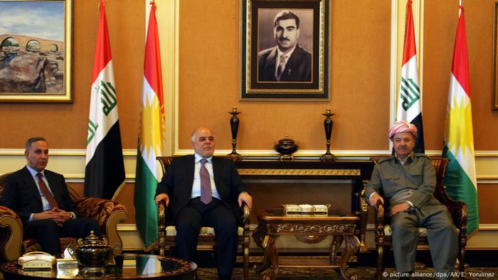 Irak Haidar al-Abadi trifft Masoud Barzani in Erbil (picture alliance/dpa/AA/E. Yorulmaz)