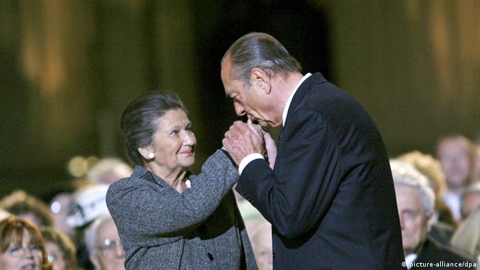 Simone Veil and Jacques Chirac