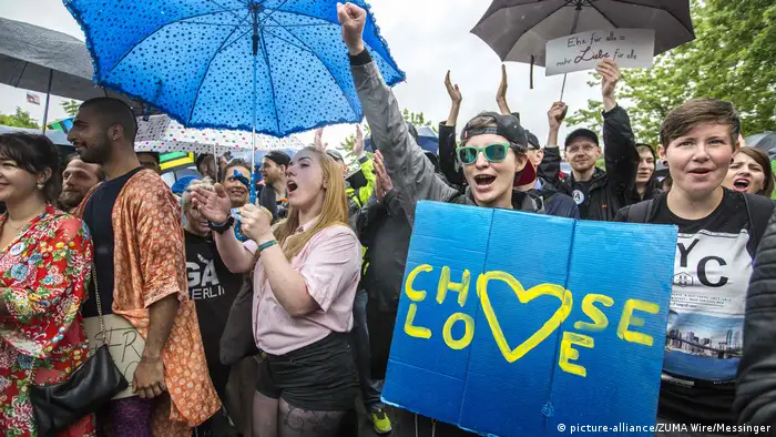 Deutschland Ehe für alle-Demonstranten in Berlin (picture-alliance/ZUMA Wire/Messinger)