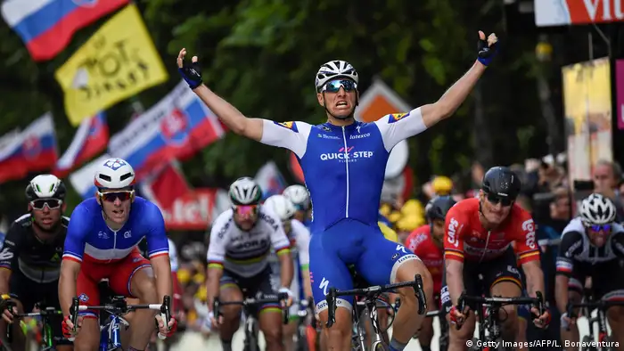 Radsport Tour de France Tag 2 Ziel Marcel Kittel (Getty Images/AFP/L. Bonaventura)