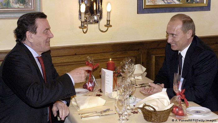 В Хамбург през декември 2004: Шрьодер и Путин