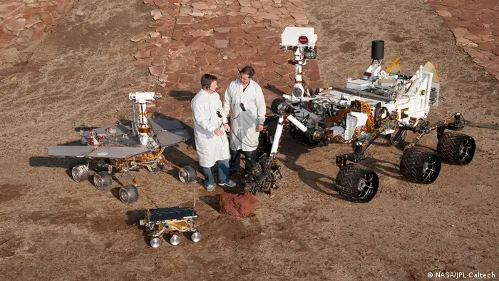 Sojourner, Opportunity y Curiosity.