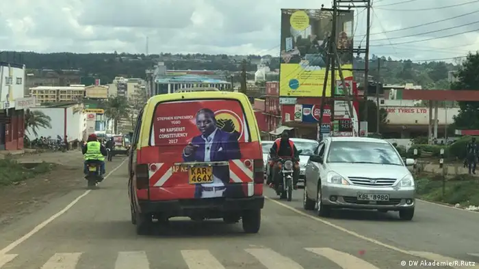 Straßenszene in Eldoret im April 2017