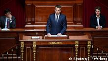 ماكرون يدعو أمام البرلمان الفرنسي إلى نهج جديد وإصلاح المؤسسات