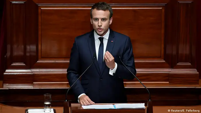 Frankreich Emmanuel Macron, Rede in Versailles