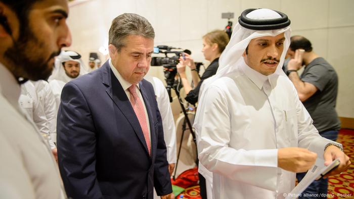 Bundesaußenminister Gabriel mit seinem katarischen Amtskollegen Al-Thani
