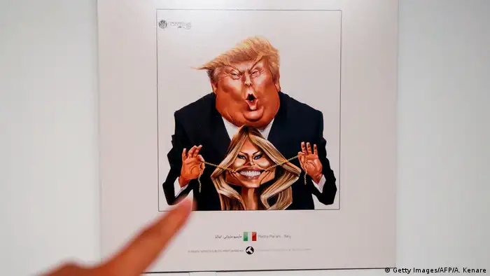 Iran Ausstellung Trump Karikaturen (Getty Images/AFP/A. Kenare)