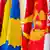 Flags of the Western Balkans nations with the EU flag