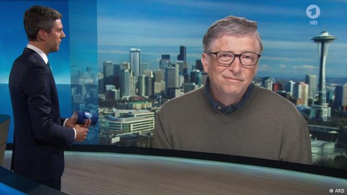 Screenhot Tagesthemen | Bill Gates im Interview