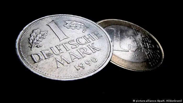 Euro und D-Mark Münzen
