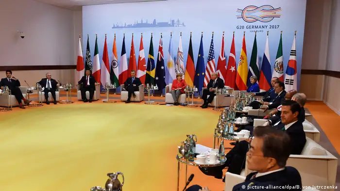 Deutschland G20 Gipfel Retreat Sitzung