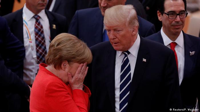 Merkel y Trump en la Cumbre G20 de Hamburgo.