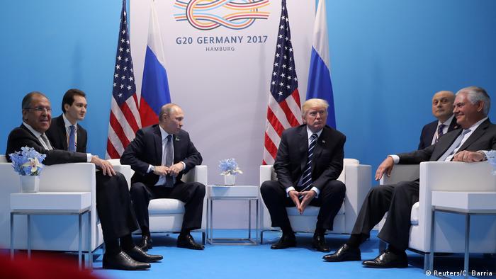 Deutschland Hamburg - Donald Trump und Vladimir Putin