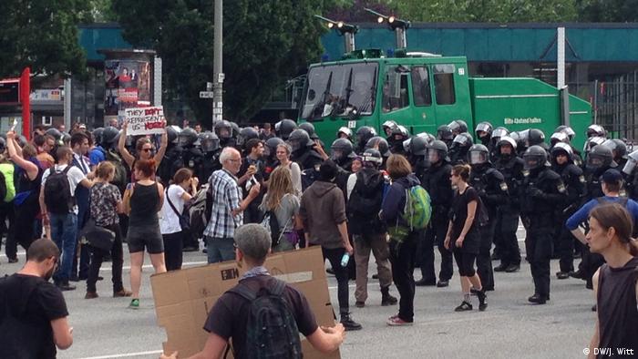 There were protests and standoffs between demonstrators and police throughout the day