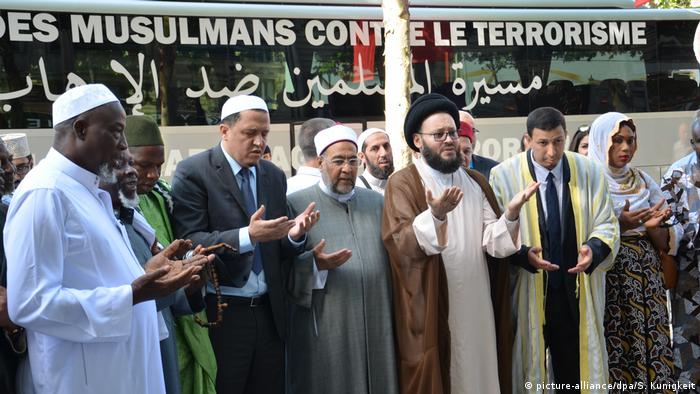 Imams from countries including France, Belgium, Britain and
Tunisia were joined by representatives of other religious
communities at the spot where French policeman Xavier Jugele was
shot dead in April.