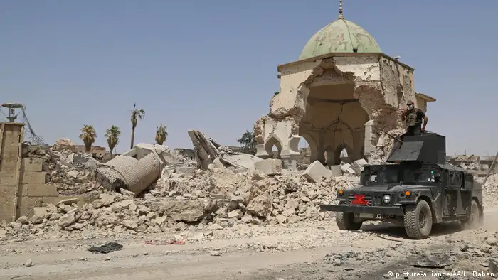 Irak Mossul Moschee Ruinen Armee