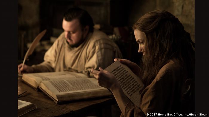 Sam Tarly and his Wildling wife Gilly in Game of Thrones 7 (2017 Home Box Office, Inc./Helen Sloan)