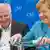 Atmosferă relaxată între șeful CSU Horst Seehofer și lidera CDU Angela Merkel
