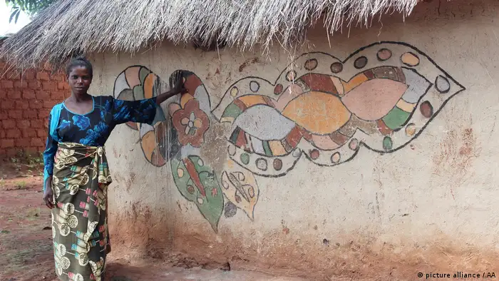 Kongo | Wandmalerei in Makwatsha