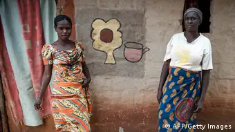 Kongo | Wandmalerei in Makwatsha