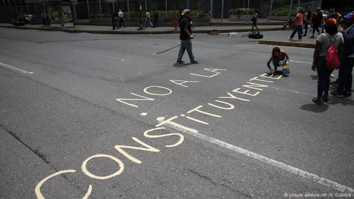 Protesta contra la Constituyente de Maduro.