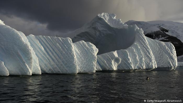 An iceberg is pictured in the western Antarctic peninsula