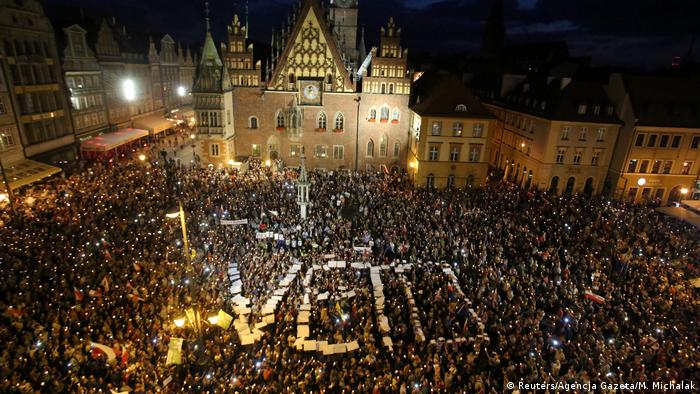 Polen Protest gegen Justizreform in Breslau