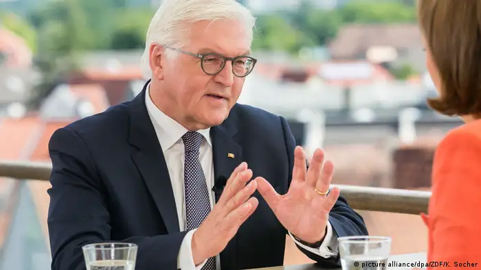 Deutschland | Sommerinterview mit Steinmeier (picture alliance/dpa/ZDF/K. Socher)