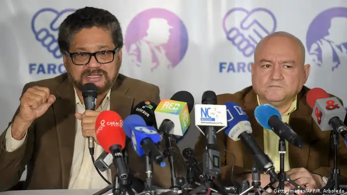 Kolumbien FARC Pressekonferenz in Bogota (Getty Images/AFP/R. Arboledo)