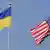 Symbolbild Fahne USA Ukraine