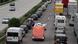 Vehicles make way for ambulance on the autobahn Vehicles make way for ambulance on the autobahn
